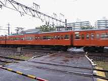 Ome line train, same color as Chuo line.