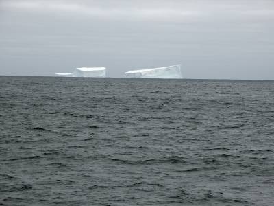 first sighted icebergs